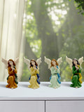 Cute Angel Girl Resin Decorations Creative Home and Travel Commemorative Gift for Christmas Art Theme
