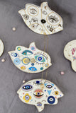 Spiritual Accessories Positive Energy Protection Evil Eye Plate Luxury Trinket Display Table Decorations Jewelry Tray