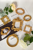 Gold Luxury Photo Frame Shooting Props Retro Ins European-style Relief Nail Art Earrings Display Frame Pose Ornaments