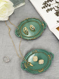 Creative Resin Display Tray Irregular Pattern Elegant Jewelry Necklace Earrings Ring Dish for Photo Props and Ornaments