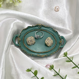 Creative Resin Display Tray Irregular Pattern Elegant Jewelry Necklace Earrings Ring Dish for Photo Props and Ornaments