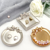 Ins Style Bowknot Design Resin Desktop Decoration Photo Ornaments Photo Accessories Various Shape Jewelry Tray