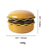 SYL Creative Ceramic Snack Plate in Hamburger Shape for Household Dinner Novelty One-Person Food Dinner Gift Set