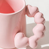350ml Ins Wholesale Nordic Creative Personality Couple Ceramic Cup High-value Coffee Cup Saucer Mug Gift love Cup