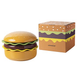 SYL Creative Ceramic Snack Plate in Hamburger Shape for Household Dinner Novelty One-Person Food Dinner Gift Set