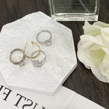 Ins Style Pure White Resin Desktop Decoration Photo Ornaments Photo Accessories Jewelry Tray Various Shape