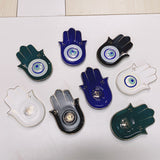 Nordic Buddhist Hand Tray Ceramic Single Evil Eyes Hand Design Jewelry Tray Home Decoration