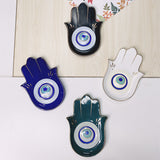 Nordic Buddhist Hand Tray Ceramic Single Evil Eyes Hand Design Jewelry Tray Home Decoration