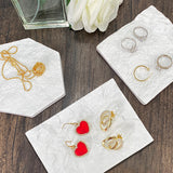 Ins Style Pure White Resin Desktop Decoration Photo Ornaments Photo Accessories Jewelry Tray Various Shape
