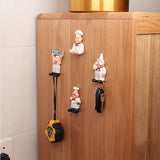 New Creative Fashion Cartoon Chef Resin Viscose Toothbrush Rack Wall Decorations Wall Hanging Small Items Rack Utensils