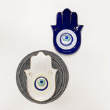 Nordic Buddhist Hand Tray Ceramic Single Evil Eyes Hand Design Jewelry Tray Home Decoration