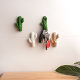 Creative Resin Cactus Wall Hook Key Hanger Self-adhesive 3D Hanger Hook Home Wall Decoration Accessories