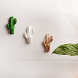 Creative Resin Cactus Wall Hook Key Hanger Self-adhesive 3D Hanger Hook Home Wall Decoration Accessories