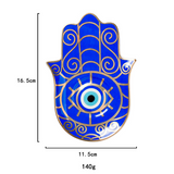 SYL Creative Hand Design Ceramic Evil Eye Plate Luxury Trinket Trays Table Decorations Jewelry Dish for Home Decor.