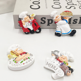 Modern Fashion Style Chef Bread Refrigerator Sticker Manufacturer Wholesale Abstract Pattern Resin Craft Home Accessory