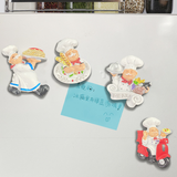 Modern Fashion Style Chef Bread Refrigerator Sticker Manufacturer Wholesale Abstract Pattern Resin Craft Home Accessory