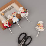 Cute Cartoon Chef Wall Hook Key Holder Multi-function Hooks for Hanging Adhesive Hook Art Luxury Wall Decoration