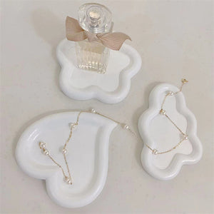 Ins Irregular Creative Resin Plate Earrings Necklace Jewelry Display Trinket Tray Photo Props Ornaments Resin Ring Dish