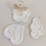 Ins Irregular Creative Resin Plate Earrings Necklace Jewelry Display Trinket Tray Photo Props Ornaments Resin Ring Dish