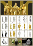 Virgin Mary Religious Resin Sculpture Art Crafts Home Christmas Decorations Gifts Store