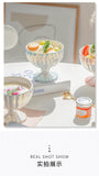 Retro Pearl Tall Yogurt Cup Household Oatmeal Bowl Fruit Salad Bowl Creative Dessert Ice Cream Cup