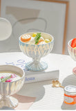 Retro Pearl Tall Yogurt Cup Household Oatmeal Bowl Fruit Salad Bowl Creative Dessert Ice Cream Cup