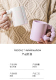 350ml Ins Wholesale Nordic Creative Personality Couple Ceramic Cup High-value Coffee Cup Saucer Mug Gift love Cup