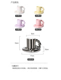 350ml Ins Wholesale Nordic Creative Personality Couple Ceramic Cup High-value Coffee Cup Saucer Mug Gift love Cup