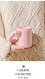 350ml Ins Wholesale Nordic Creative Personality Couple Ceramic Cup High-value Coffee Cup Saucer Mug Gift love Cup