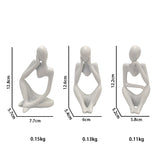 Nordic Hot Selling 3 Pcs Set of Home Decoration Abstract Figure Porch Living Room Decoration Resin Crafts
