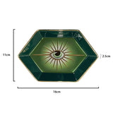 Europe Ceramic Jewelry Dish Cute Eye Plates Decoration Crafts for Home Trinket Small Ring Jewelry Display Tray Gold