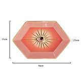 Europe Ceramic Jewelry Dish Cute Eye Plates Decoration Crafts for Home Trinket Small Ring Jewelry Display Tray Gold