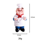 Modern Fashion Style Chef Bread Refrigerator Sticker Manufacturer Wholesale Abstract Pattern Resin Craft Home Accessory