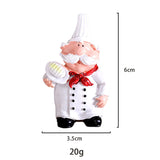 Modern Fashion Style Chef Bread Refrigerator Sticker Manufacturer Wholesale Abstract Pattern Resin Craft Home Accessory