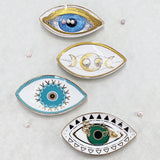 Spiritual Accessories Positive Energy Protection Evil Eye Plate Luxury Trinket Trays Table Decorations Jewelry Dish