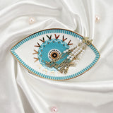 Spiritual Accessories Positive Energy Protection Evil Eye Plate Luxury Trinket Trays Table Decorations Jewelry Dish