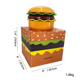SYL Creative Ceramic Snack Plate in Hamburger Shape for Household Dinner Novelty One-Person Food Dinner Gift Set
