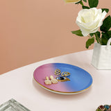 Europe Ceramic Jewelry Dish Cute Eye Plates Decoration Crafts for Home Trinket Small Ring Display Tray
