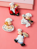 Modern Fashion Style Chef Bread Refrigerator Sticker Manufacturer Wholesale Abstract Pattern Resin Craft Home Accessory