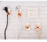 Wall Mounted Adhesive Kitchen Socket Holder Cable Hook Hanger Bracket Organizer Power Cord Storage Rack Shelf Chef Design