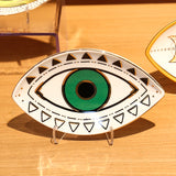 Spiritual Accessories Positive Energy Protection Evil Eye Plate Luxury Trinket Trays Table Decorations Jewelry Dish