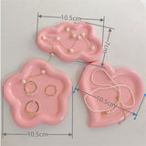 Ins Irregular Creative Resin Plate Earrings Necklace Jewelry Display Trinket Tray Photo Props Ornaments Resin Ring Dish