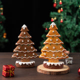 Custom-Size New Gingerbread Christmas Tree Model Resin Crafts Ornaments for Home Desktop Decorations Cute Doll Shape