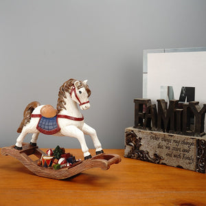 European-Style Simulation Animal Ornaments Christmas Trojan Resin Crafts for Home Bedroom Christmas Figurine Toys