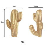 Creative Resin Cactus Wall Hook Key Hanger Self-adhesive 3D Hanger Hook Home Wall Decoration Accessories