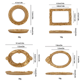 Mini Gold Photo Frame Retro European-style Embossed Nail Art Earrings Pose Shooting Props Resin Miniature Frame