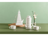 Leaning Tower of Pisa Coffee Cup Gift Box Set Ceramic Tea Set for Two Porcelain Cups Tea Pot and Cup Set