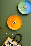 Europe Ceramic Jewelry Dish Cute Eye Plates Decoration Crafts for Home Trinket Small Ring Display Tray