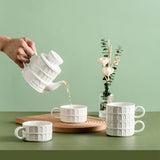 Leaning Tower of Pisa Coffee Cup Gift Box Set Ceramic Tea Set for Two Porcelain Cups Tea Pot and Cup Set