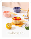 Creative Dessert Bowl Tableware Lovely Girl Heart Ceramic Handle Bowl Household Ice Cream Cup Fruit Bowl